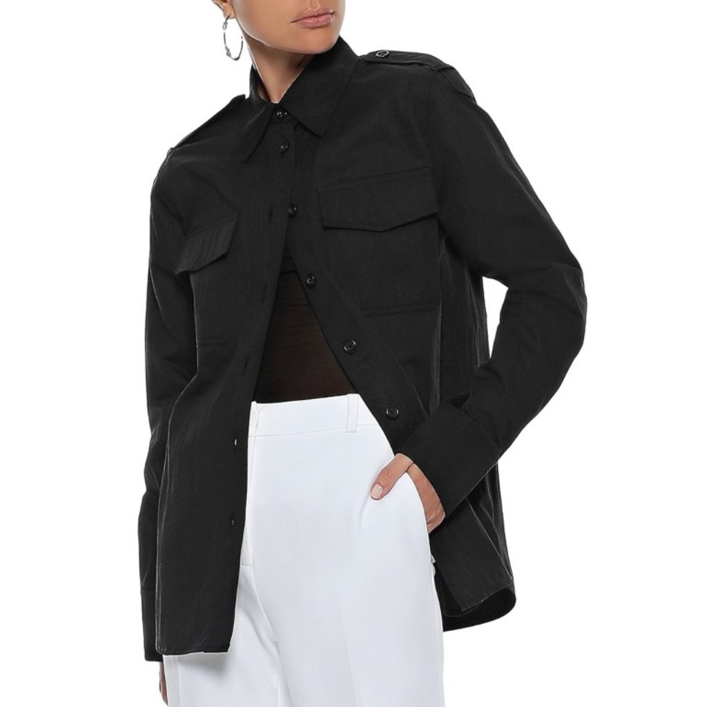 Helmut Lang Black Button-Down Utility Shirt
